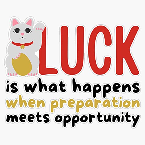 Luck Is What Happens When Preparation Meets Opportunity Cat Design
