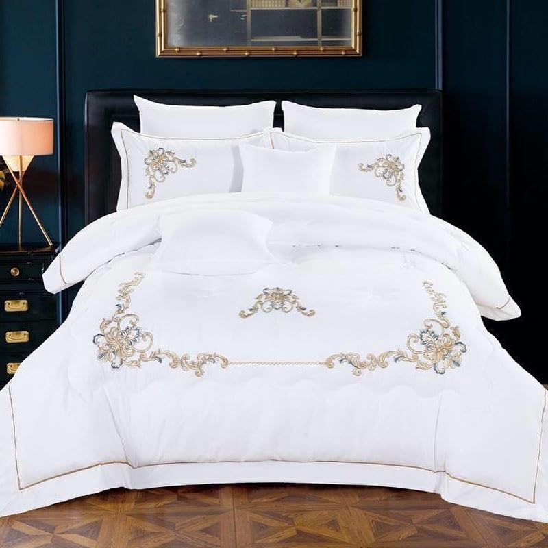 Home Embroidered 6 Pc Microfiber Comforter Set (E)