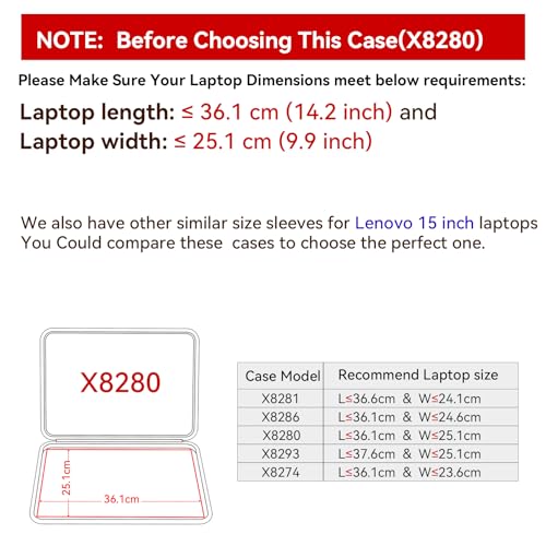 Image of Smatree Hard EVA Protective Sleeve Case Compatible for 15 inch Lenovo IdeaPad Flex 3i Chromebook 2 in 1, for 15 inch IdeaPad Gaming 3i Gen 6, for 15inch ThinkBook 15p Gen 2 Laptop Bag (X8280)