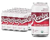 Revive Organic Sparkling Probiotic Soda - No Refrigeration Required - Crisp, Light, Refreshing...