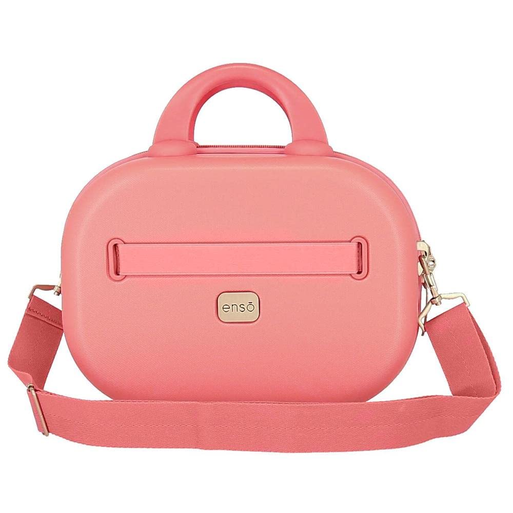 Enso Ciao Bella Neceser Adaptable Obudowa na messenger Różowy 29x21x15 cms Sztywny ABS 9,14L 0,8 kg, Różowy, Talla única, kosmetyczka z paskiem na ramię