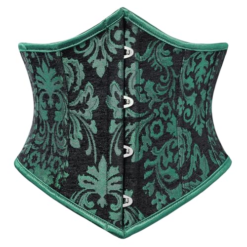Image of Scarlet Darkness Corset Belt for Women Fishbone Wide Corset Pirate Belt | Fishbone Support, Front Buckle, Lace Up Back, Goth Renaissance Costume Accessory