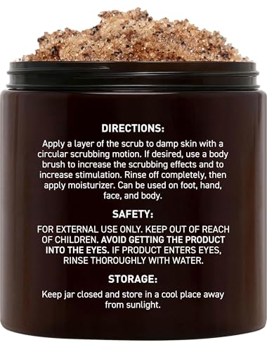 Image of Brooklyn Botany Arabica Coffee Body Scrub - Moisturizing and Exfoliating for Body, Face, Hand, Foot - Fights Stretch Marks, Fine Lines, Wrinkles - Great Gifts for Women & Men - 10 oz