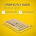 Plano EDGE Premium Terminal Tackle Utility Box, Clear and Yellow, Rust-Resistant Storage, Waterproof Tackle Tray Organizer for Weights, Hooks, and Baits