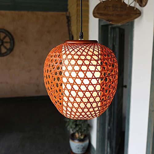 Plafonniers suspendus design bambou lustre E26 restaurant