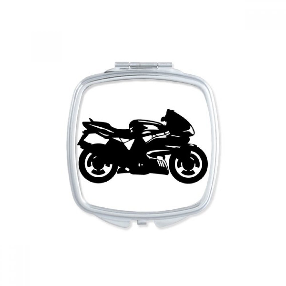 Miroir de poche à la main Moto Texte Fleur cadeau mignon et utile pour amie