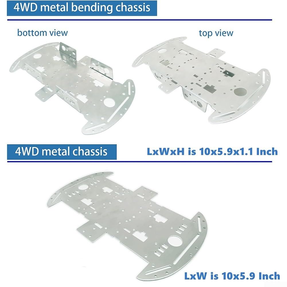 DIY para Mecanum Wheel Robot Car Kit con chasis de Metal Motor Smart 4WD Vehículo para Arduino para Raspberry Pi Robótica Proyectos