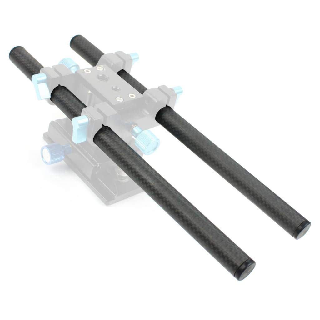 2 Stück 15 Mm Kohlefaserstangen, 10 Zoll (25 cm) Lang, für 15 Mm Stangenschienen Trägersystem