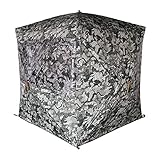 Muddy Infinity Camo Shadow Mesh Windows Black Backed Water Resistant Heavy-Duty 600 Denier Fabric Ground Blind, 3-Person