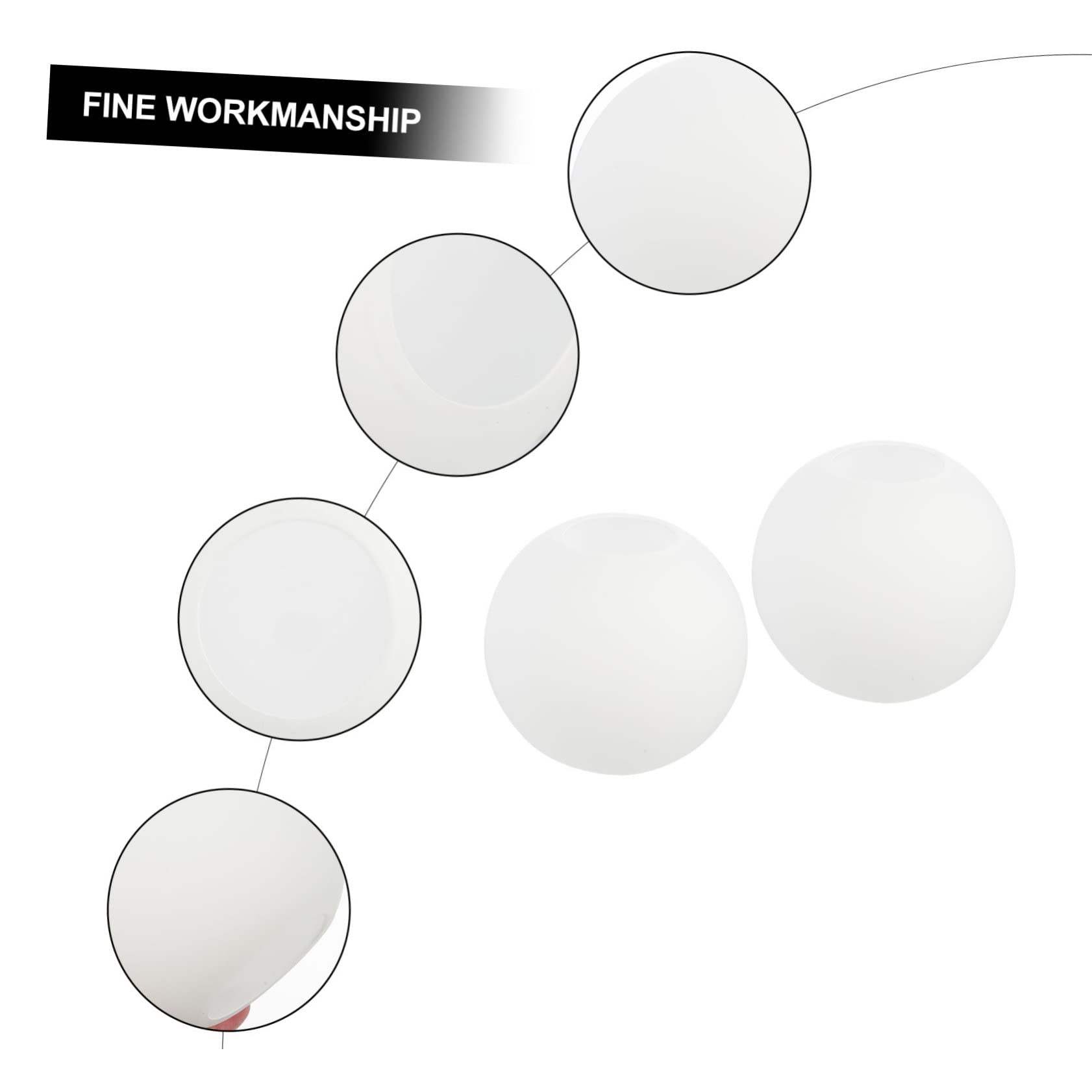 Abat-jour en Verre Globe Givré 2 Pièces pour Lampe