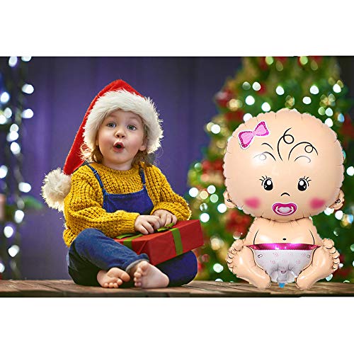 Huture H-PARTY-008-BBQQ 2Pcs 30 Inchx20 Inch International Welcome Baby Shape Jumbo Mylar Foil Balloon Boy Girl Latex Helium Balloons Great For Baby Shower Pregnancy Gender Reveal Wedding Birthday Party Decor Supplies thumb #3