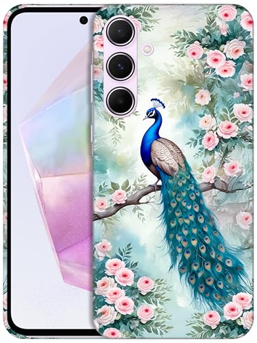 Coque Samsung A35 motif floral paon pour sublimer vos tenues