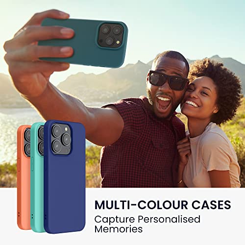 kwmobile Case for iPhone 14 Pro Case - Slim Soft TPU Silicone Cover - Works with Wireless Charging - Teal Matte - Image 3