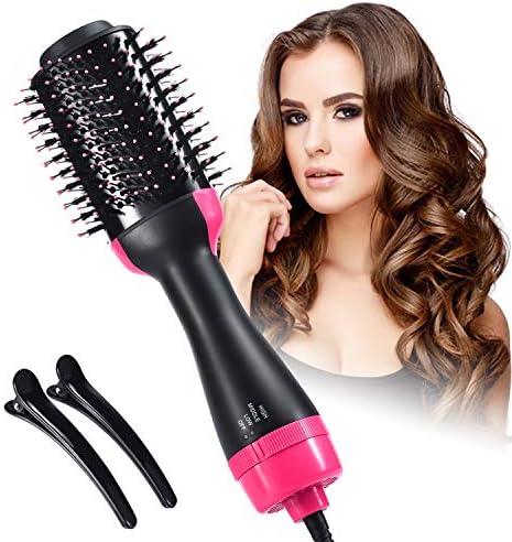 Hair Dryer Brush, WLWQ One Step Hair Dryer & Volumizer 3-in-1 Salon Negative Ion Hot Air Brush Hair Straightening Brush and Curly Hair Comb Reduce Frizz and Static