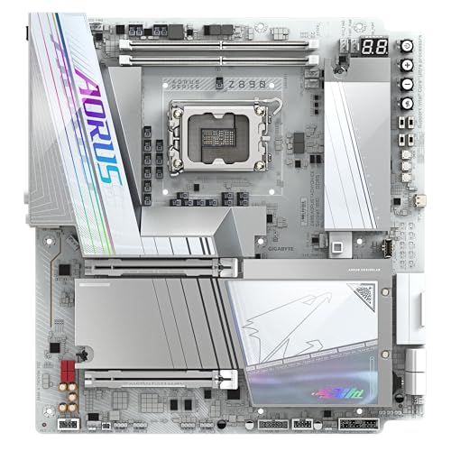 GIGABYTE Z890 AORUS TACHYON ICE Scheda Madre – CPU Intel Core Ultra (Serie 2), VRM a 18+1+2 fasi, fino a 9500 MHz DDR5 (O.C), 1 x PCIe 5.0 + 3 x PCIe 4.0, Wi-Fi 7, LAN 5 GbE, USB 3.2 Gen 2x2 - Scheda madre - Immagine 1