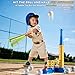 DULONIME T Ball Sets for Kids 3-5, Baseball T-Ball Set with 10 Balls, Outdoor Sport Toy Games for 3-12 Year Old Boys Girls Toddlers, Training Batting Tee for Backyard and Lawn Play
