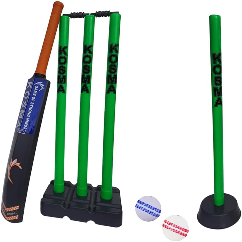 Kosma Kwik Cricket Set Crazy Cricket Set 1 x Bat NO.5 2 x Balls