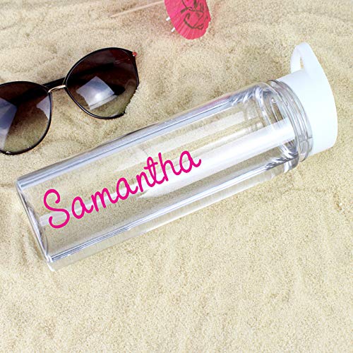 Personalised Pink Name Island Inspired Clear Water Drinks Bottle with straw BPA Free Ideal for Kids, Teachers, Work, School, Cycling,Gym, Camping Personalised Pink Name Island Inspired Clear Water Drinks Bottle with straw BPA Free Ideal for Kids, Teachers, Work, School, Cycling,Gym, Camping