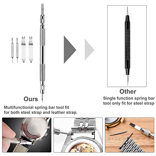 Watch Repair Kit, Anezus 187Pcs Watch Tool Kit with Watch Link Pin Remover Tools and Watch Back Case Removal Tools for Watch Strap Remover, Watch Battery Replacement, Watch Band Sizing, Watch Repair