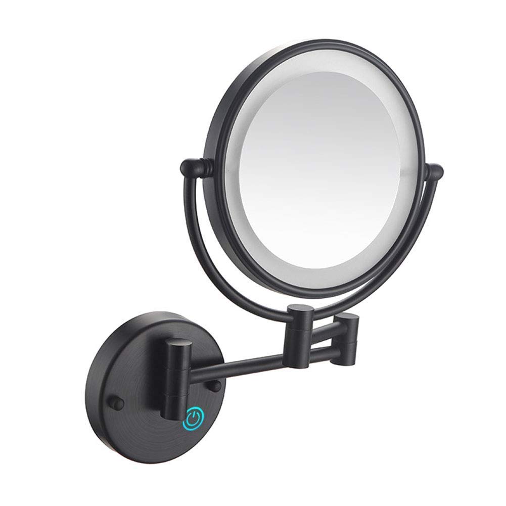 Miroir grossissant mural 10x pivotant à 360 degrés avec bras extensible