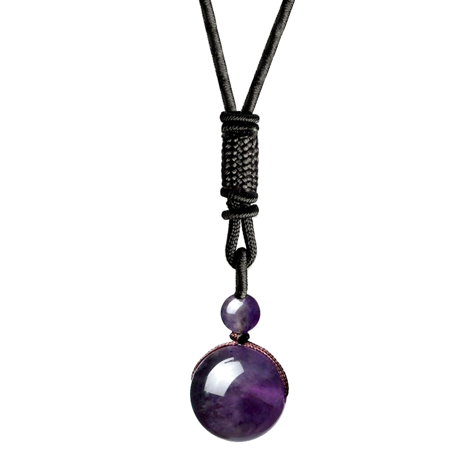 Crystal Necklaces for Women Men, Tigers Eye Amethyst Obsidian Pendant for Protection, Crystals and Healing Stones Necklace Jewelry for Spiritual