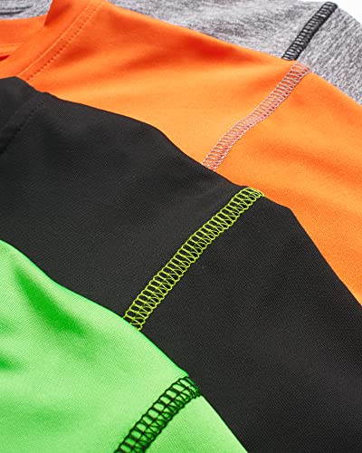 Black Bear Boys Youth Dry Fit T-Shirt - 4 Pack Active Athletic Performance Short Sleeve Shirts for Teens (Sizes: 4-18)4