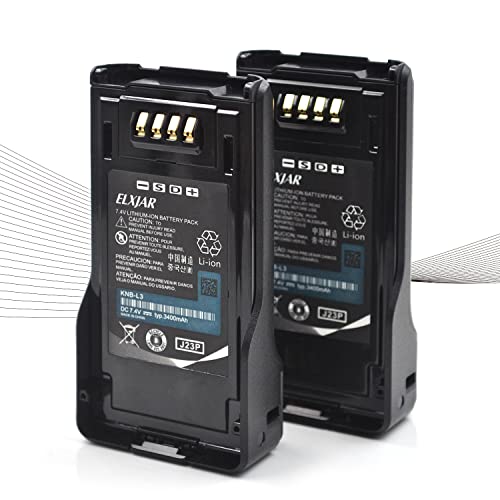ROWSHEP (2-Pack) 7.4V 3400mAh KNB-L3 Li-ion Battery Replacement for Kenwood TK-5230 TK-5330 TK-5430 NX-5000 NX-5200 NX-5300 NX-5400 VP5230 VP5330 Potable Radio KNB-L2 KNB-L1