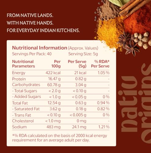 Image of NativOrigins Malvani Masala Powder 200g | Slow-Roasted & Traditionally Pounded | 22 Whole Spices | Coastal Maharashtrian Masala | For Fish Curry, Chicken, Prawns & Coastal Curries | No Additives