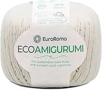 Linha para Crochê, Ecoamigurumi, Cru, 8/7 Fios, 160 grs, 254 mts, Euroroma