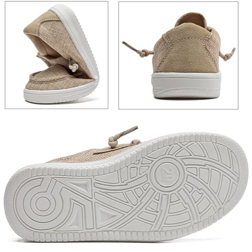 DADAWEN Boys Girls Slip-On Casual Boat Shoes School Dress Shoes Comfortable Lightweight Lace Up Loafers (Toddler/Little Kid/Big Kid)2