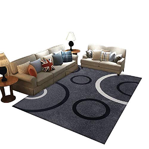 Tapis scandinave chambre moderne en coton crypté dos anti-dérapant 1,4x2m