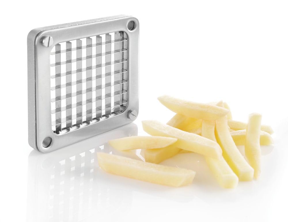 HENDI Blocco lame per tagliapatate, 11 mm, con piastra di spinta, 110x110x(H) 10mm, alluminio e acciaio inox