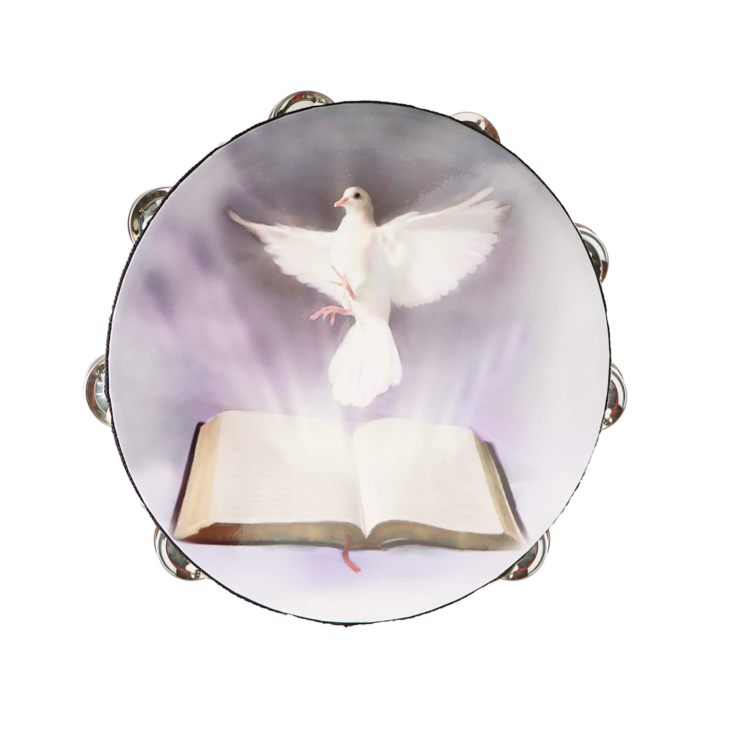 Buy DRERIO Tambourine 10" Clap Drum Double Row Jingle Percussion