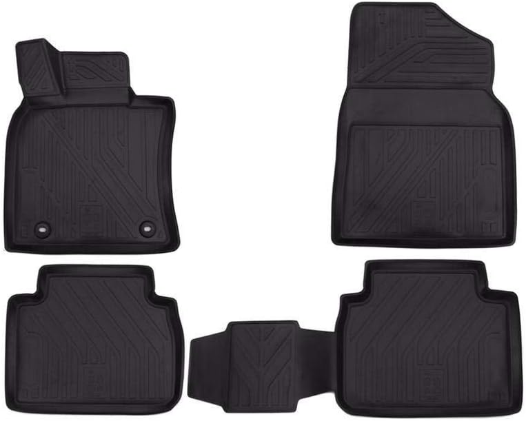 Fits 2024-2018 Toyota Camry Floor Mats Front & 2nd Row Seat Liner Set 3D Custom Fit All-Weather Full Set Liners, Black (All Models)
