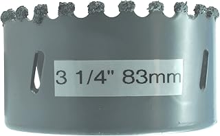 3 1/4 Inch Carbide Hole Saw Bit Concrete Hole Saw 83mm Carbide Hole Cutter Drill Stucco Brick Fiberglass Reinforced Plaster and Ceramic Tile Saw Through Drywall and Cement Block for Pipes and Conduit