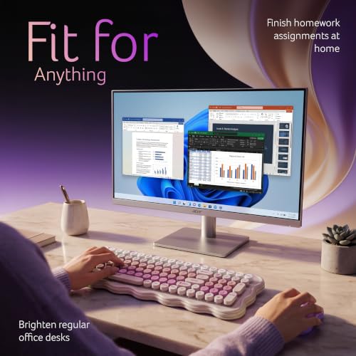 Image of Acer PopGo Wireless Keyboard and Mouse Combo | 2.4GHz Wireless USB Receiver | Retro Round Keycaps Keyboard | 1200 DPI Optical Mouse | Plug & Play | Power Saving Design for PC, Laptop, Desktop | Beige