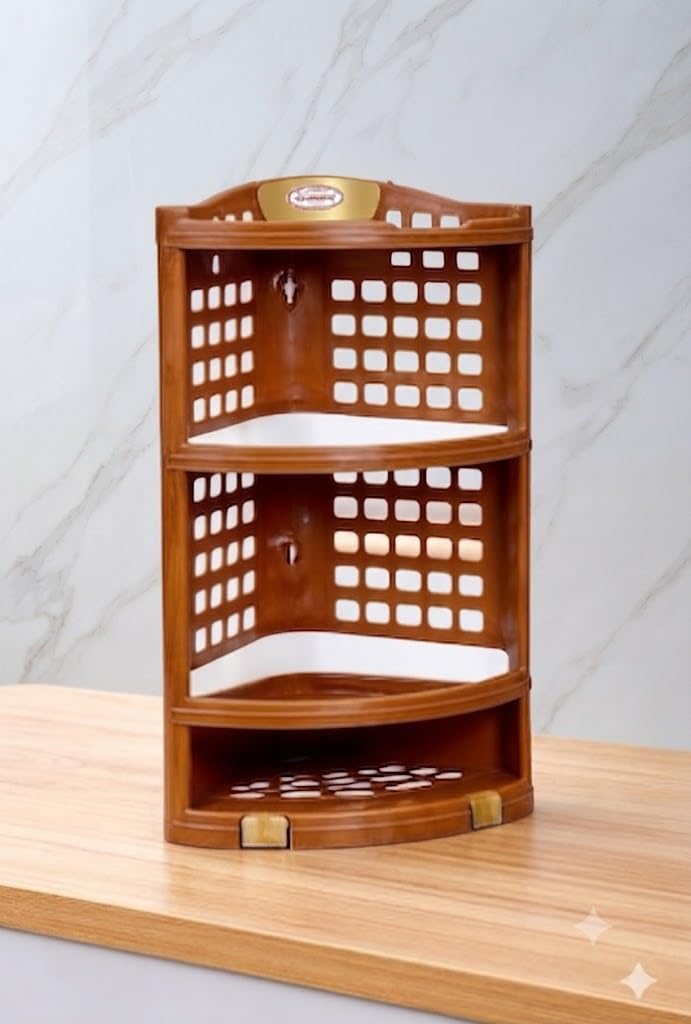 3-Tier Multipurpose Corner Rack – Premium Plastic Storage Organizer for Bathroom, Kitchen, and Home Organization-picture-11