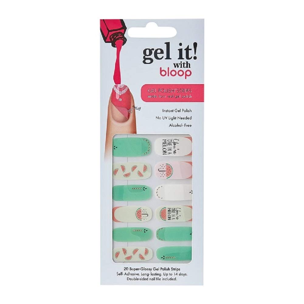 Bloop Nail Art Stickers. Nail Decorations Suitable For Women & Girls. Diy Nail Design For Acrylic Nails. Adhesive Nail Art Decal. Summer Junkie - 20 Pcs