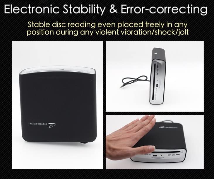 USB External Car DVD/VCD/CD Player Universal USB Connection Plug and Play for Car Android Navigation PC Laptop TV MacBook Pro Handy Portable CD Player