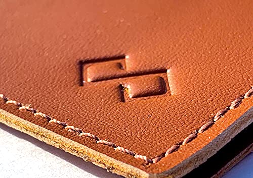 Leather Minimalist Wallets for Men and Women (Cognac)2
