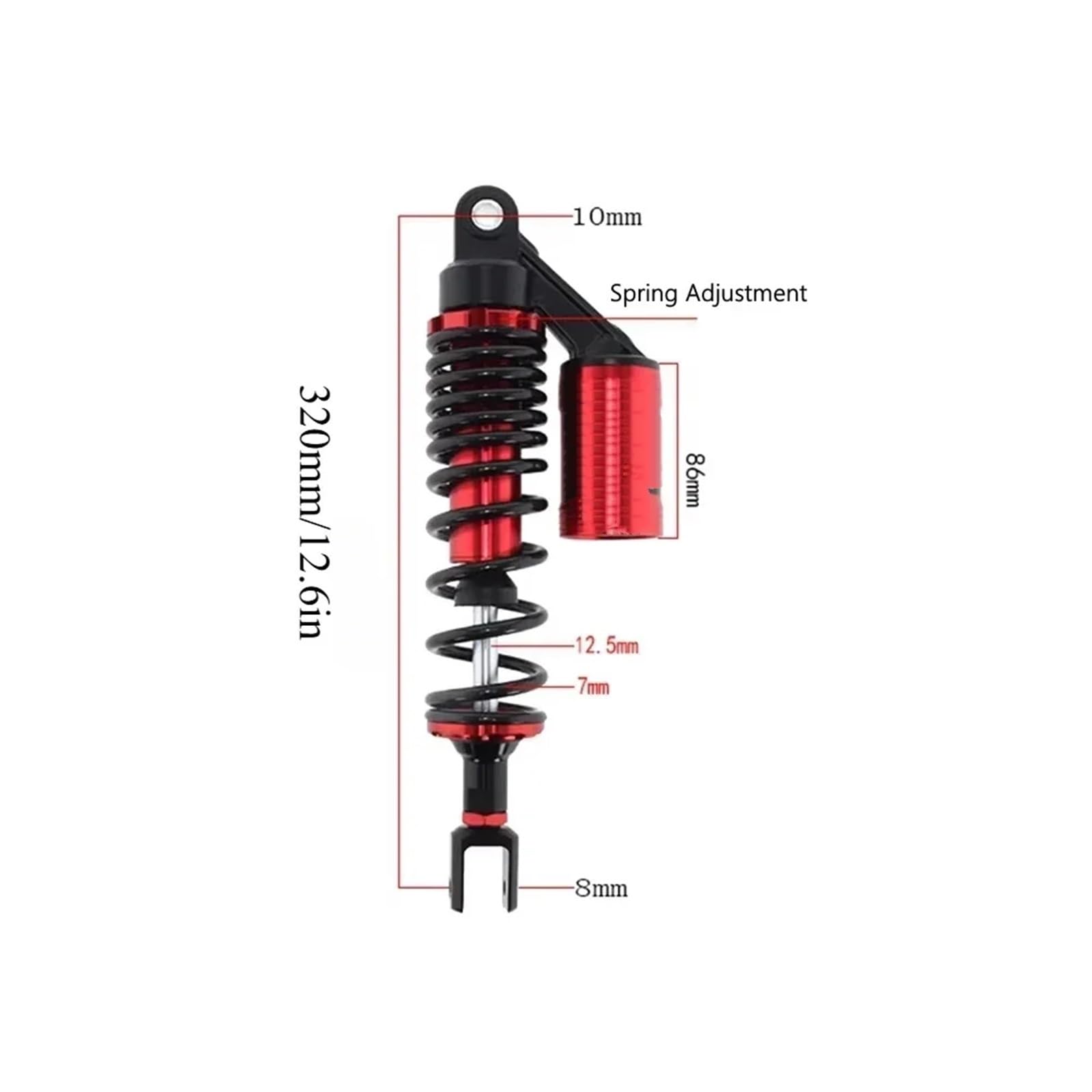 Car Shock Struts Tylny Hydrauliczny Amortyzator Motocyklowy Pasuje Do Kawasaki Suzuki Hondy Yamahy BWS ATV(320mm blue)