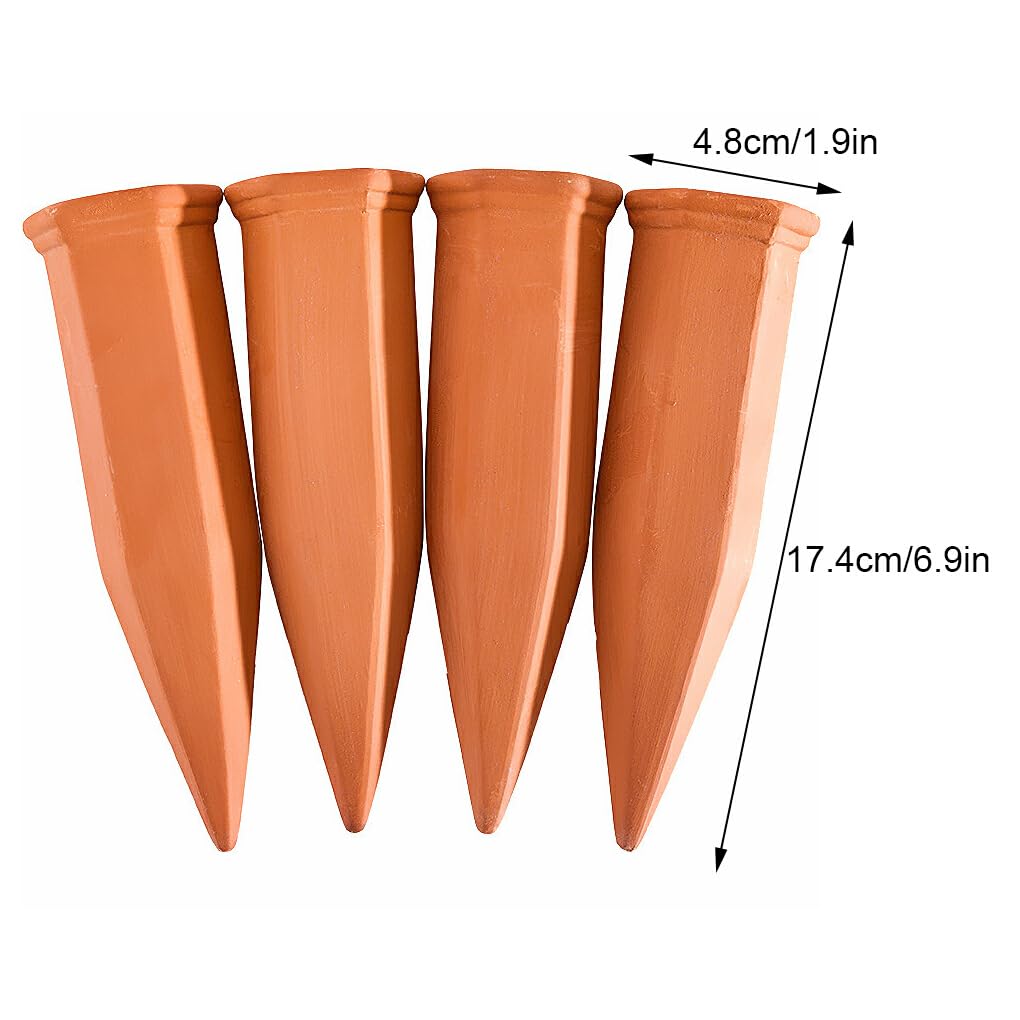 Gocciolatore in Ceramica Facile da Usare da 4 Pezzi per Giardino e Produzione orticola Gocciolatore Pigro Infiltratore Waterer