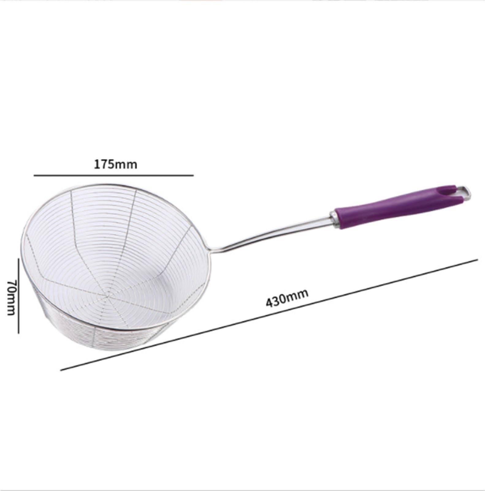 Sitko Kuchenne Durszlak Do Gotowania Sito Do Makaronu Ze Stali Nierdzewnej Smażenie W Gorącym Garnku Durszlak Gadżety Kuchenne Łyżka Do Odcedzania(Grün,43cm)