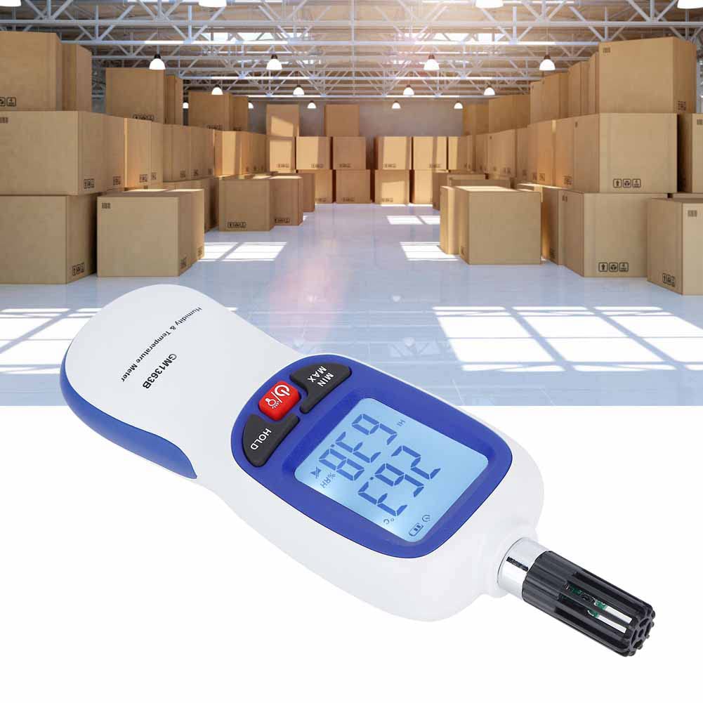 Cryfokt Termohigrómetro Digital Ligero, Medidor de Temperatura y Humedad para Higiene de los Alimentos y Protección del Medio Ambiente