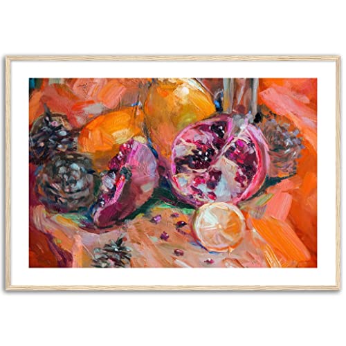 Décoration murale nourriture orange grenade pour l'ambiance de votre cuisine