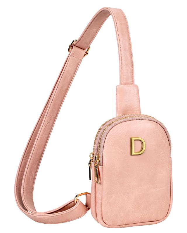 Freesya Flower Girl Gifts, Cute Initial Fanny Pack Sling Bag for 4 5 6 7 8 Year Old Girls, Gifts for Preteen Teens, Handsfree Lightweight Travel Phone