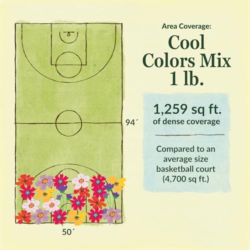 Image of Ferry-Morse Cool Colors Bulk Wildflower Seeds, 200,000+, 1 lb