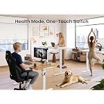 BANTI 48 × 24 Inches Standing Desk, Ergonomic, Electric Height Adjustable, Sit and Stand Up, Computer Office Desk with Splice Board, White Frame/Maple Top - Image 5