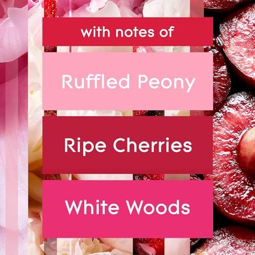 Glade Jar Candle, Scented Candle Infused with Essential Oils, Up to 42 Hour Burn Time, Cherry & Peony, Pack of 6 (6 x 129g) - Image 3