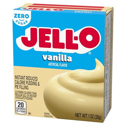 Image of Jell-O Instant Pudding & Pie Filling Mix, Vanilla Flavored, Creamy Dessert Mix for Baking, Pies & No-Bake Recipes, 1 oz (Pack of 6)